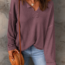  Love Kuza - Mauve Bliss Waffle Knit Top