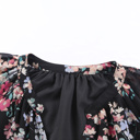  - Midnight Blossom Ruffle Blouse