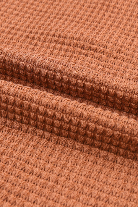 Love Kuza - Rustic Ember Waffle Knit Pullover