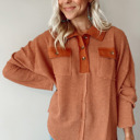  Love Kuza - Rustic Ember Waffle Knit Pullover