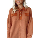  Love Kuza - Rustic Ember Waffle Knit Pullover