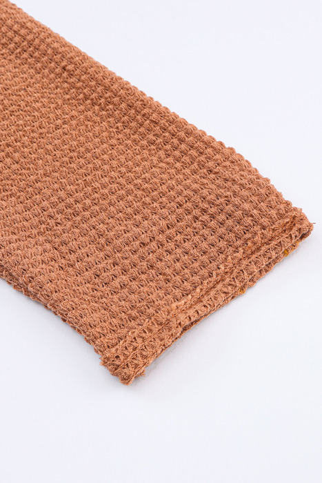 Love Kuza - Rustic Ember Waffle Knit Pullover