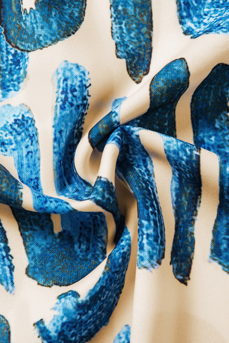 - Azure Scribble Bloom Top