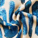  - Azure Scribble Bloom Top