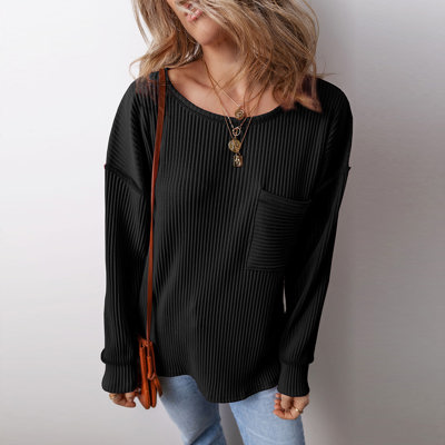 Love Kuza - Urban Texture Waffle Knit Top