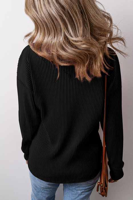 Love Kuza - Urban Texture Waffle Knit Top