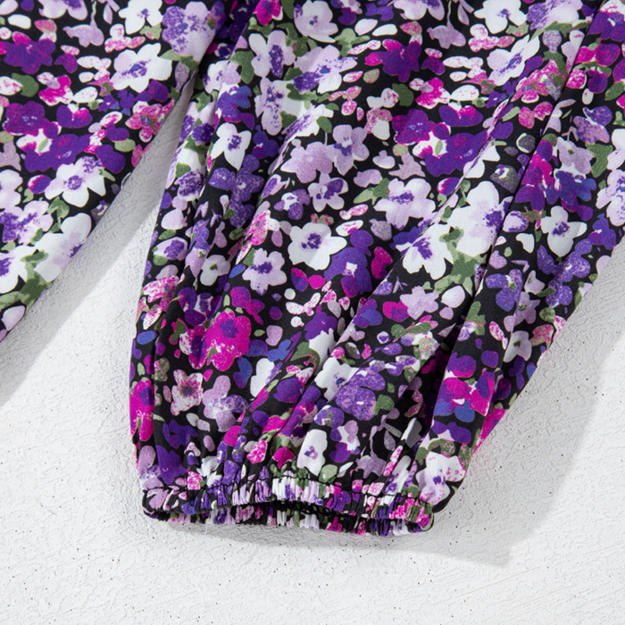 Love Kuza - Violet Bloom Tassel Blouse