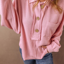  Love Kuza - Blush Haven Button Knit Top