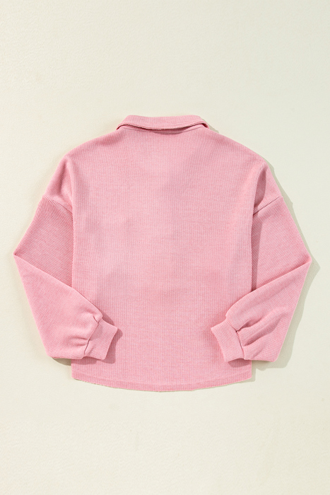 Love Kuza - Blush Haven Button Knit Top