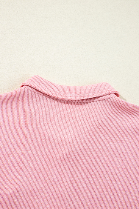 Love Kuza - Blush Haven Button Knit Top