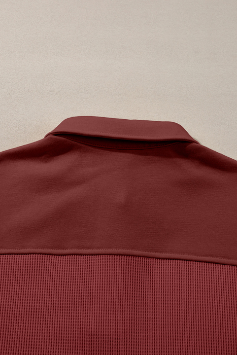 Love Kuza - Crimson Hearth Waffle Henley