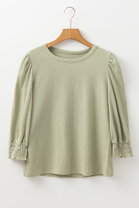 Love Kuza - Soft Sage Poet Sleeve Top