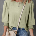  Love Kuza - Soft Sage Poet Sleeve Top