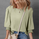  Love Kuza - Soft Sage Poet Sleeve Top