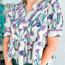  <.> - Iris Whisper Peplum Blouse