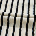  <.> - Mono Stripe Lace Flutter Top