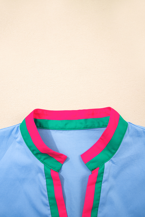 - Sky Pop Puff Blouse