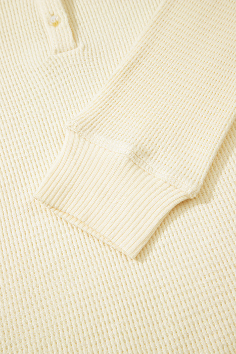 Love Kuza - Buttercream Henley Top