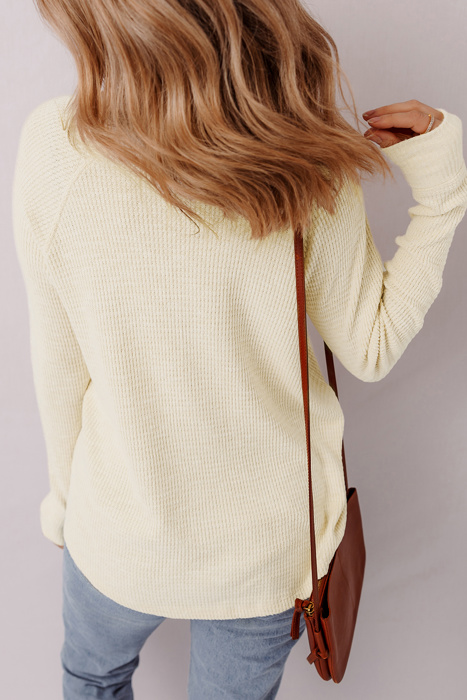 Love Kuza - Buttercream Henley Top