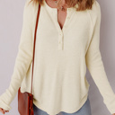 Love Kuza - Buttercream Henley Top