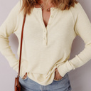  Love Kuza - Buttercream Henley Top