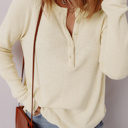  Love Kuza - Buttercream Henley Top
