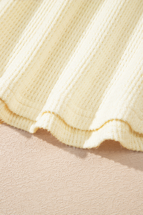 Love Kuza - Buttercream Henley Top
