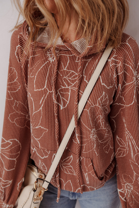 Love Kuza - Rust Blossom Hoodie