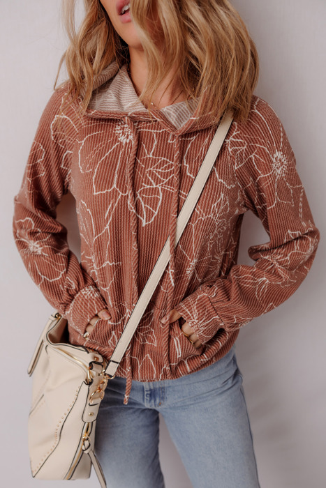 Love Kuza - Rust Blossom Hoodie