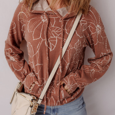 Love Kuza Rust Blossom Hoodie