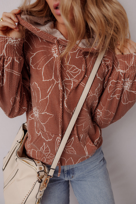 Love Kuza - Rust Blossom Hoodie