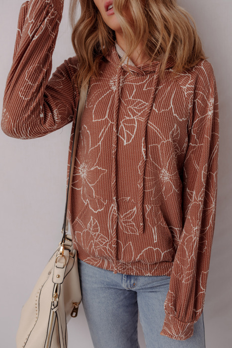 Love Kuza - Rust Blossom Hoodie