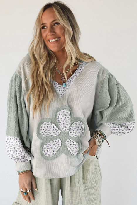 Love Kuza - Meadow Blossom Patchwork Hoodie