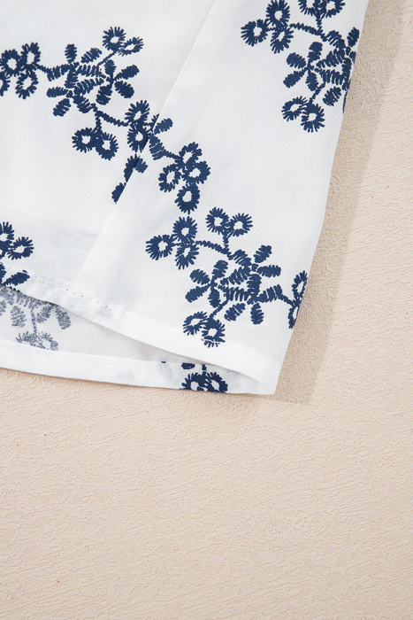 Love Kuza - Midnight Bloom Embroidered Blouse