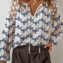  Love Kuza - Midnight Bloom Embroidered Blouse