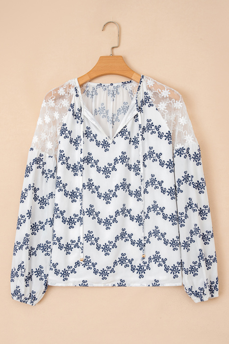 Love Kuza - Midnight Bloom Embroidered Blouse