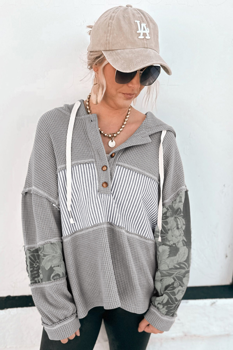 Love Kuza - Urban Remix Waffle Knit Hoodie