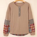  Love Kuza - Rustic Patchwork Henley