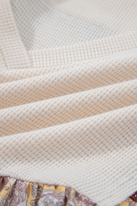 Love Kuza - Paisley Patchwork Waffle Top