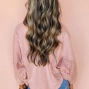  Love Kuza - Blush Meadow Eyelet Sleeve Top