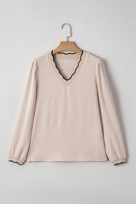 Love Kuza - Scallop Edge Blouse