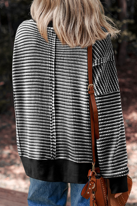 Love Kuza Striped Ease Knit Pullover