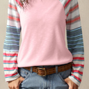  Love Kuza - Cotton Candy Stripes Raglan Tee