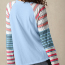  Love Kuza - Cotton Candy Stripes Raglan Tee