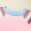  Love Kuza - Cotton Candy Stripes Raglan Tee