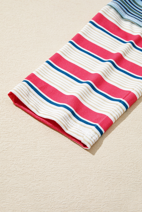 Love Kuza - Cotton Candy Stripes Raglan Tee