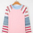  Love Kuza - Cotton Candy Stripes Raglan Tee