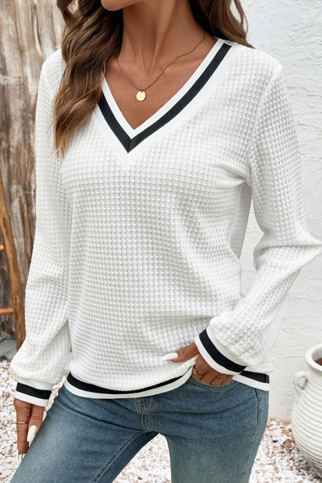 Love Kuza - Urban Edge Waffle Knit Top