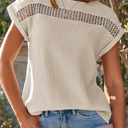  - Ivory Breeze Lace-Trim Top