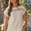  - Ivory Breeze Lace-Trim Top